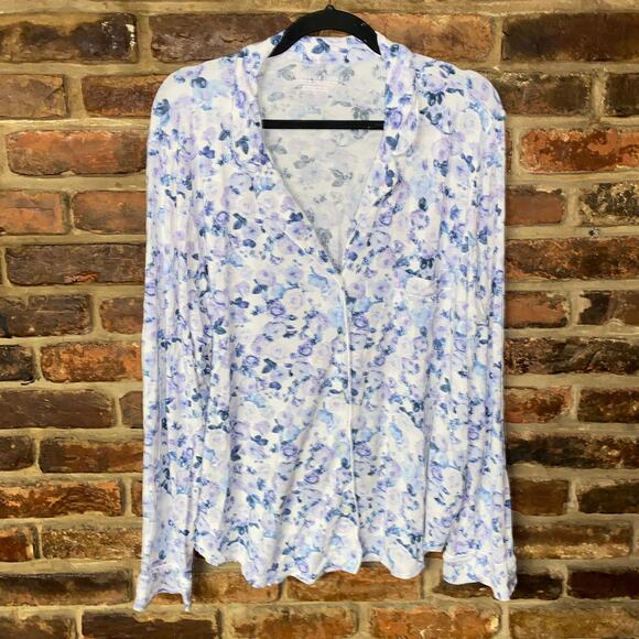 Victoria's Secret Blue Floral Stretch Modal Sleepwear Pajama Set Women's Size XL - Picture 6 of 10